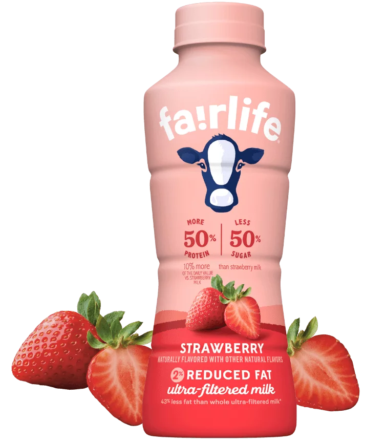 STRAWBERRY FAT 14oz ultra-filtered milk